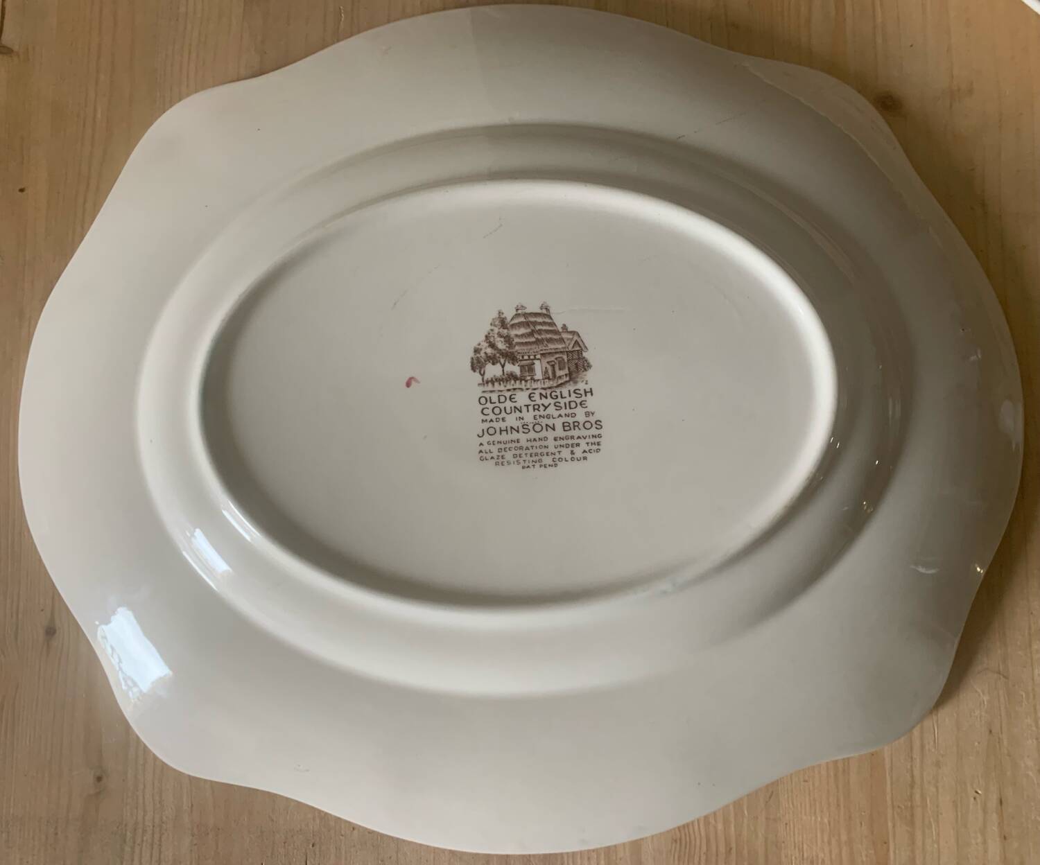 Large English ceramic dish