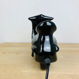 Vintage black ceramic scooter lamp
