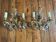 2 anciennes applique bronze et pampilles vintage