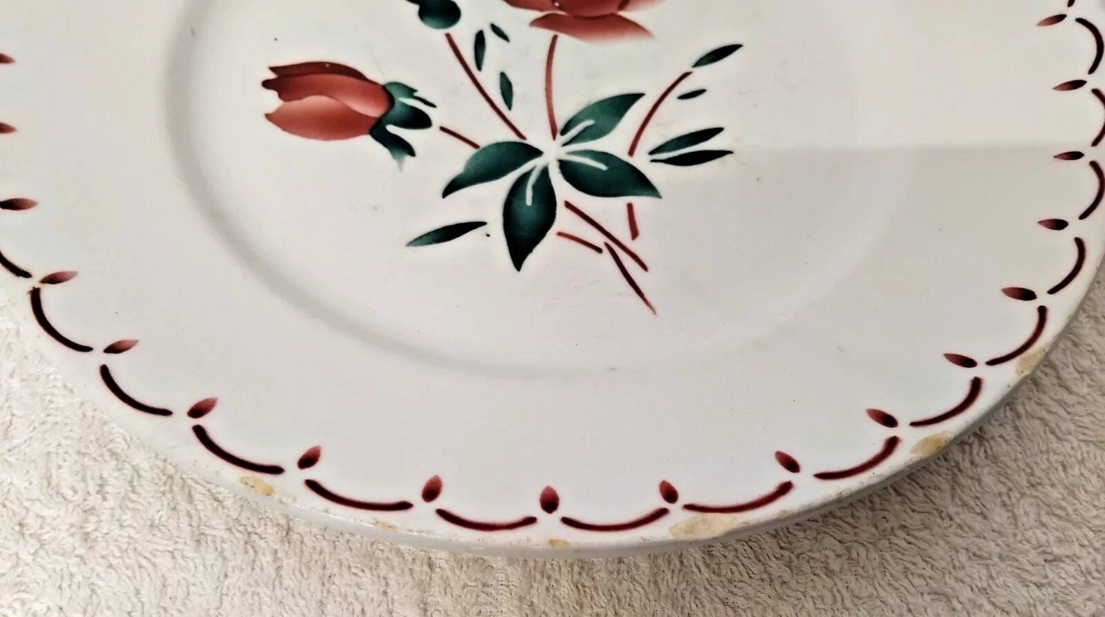 Set of 5 Vintage Badonviller Deep Plates