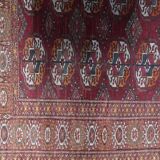 Tapis vintage ouzbek Boukhara fait main 128 cm x 183 cm années 1920