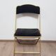 Set of 4 opera theater folding chairs from the 70s two-tone velvet brass