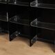 Vintage Space Age bookshelf in black and clear plexiglass – 1970