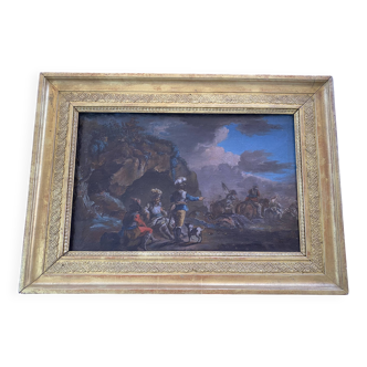 Entourage of Francesco Casanova (London 1727-1801 Vorderbrühl) The horsemen's halt