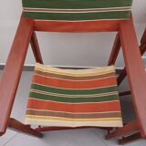 Pair of folding garden armchairs