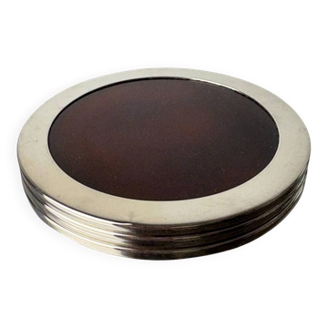 Faux tortoise shell Dior style bottle coasters, set of 3, Italy, 1970s