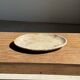 Petrified wood catchall or dish in light grey with rings D27x25 -3320