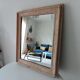 Antique 19th century mirror in carved solid wood 65*54cm