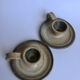 Handcrafted stoneware candle holders