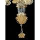 Luxury Italian "Ca' Rezzonico" With Gold Flowers and Leaves Murano Glass