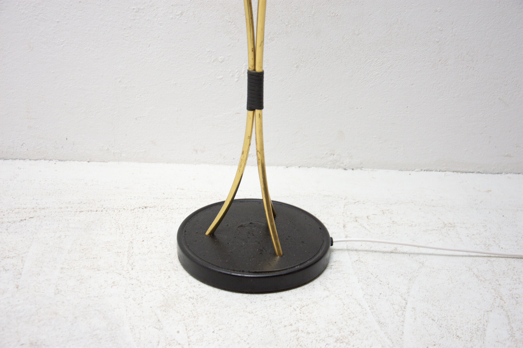 Mid century adjustable gooseneck floor lamp, Brussels period, 1960´s