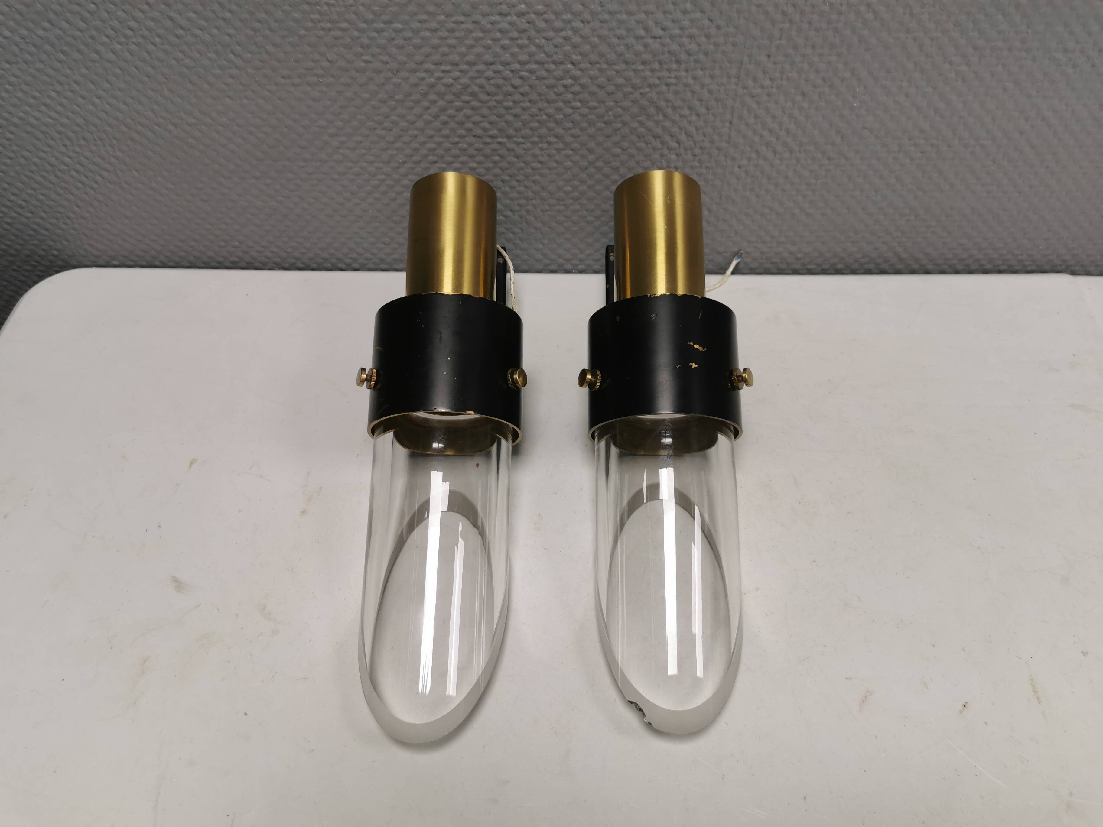 Kay kørbing saga wall lamps, produced by lyfa denmark 1950-1960s.