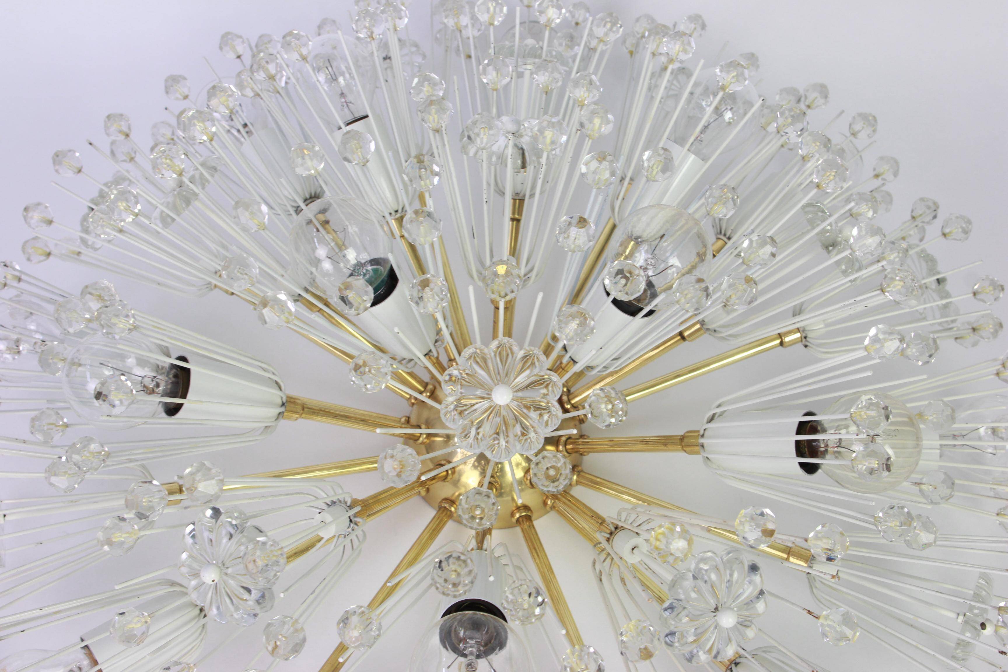 Lustre étoile en laiton par Emil Stejnar, Autriche, années 1960