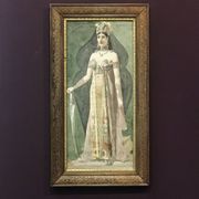 Victorian Goddess, Aquarelle Painting, framed