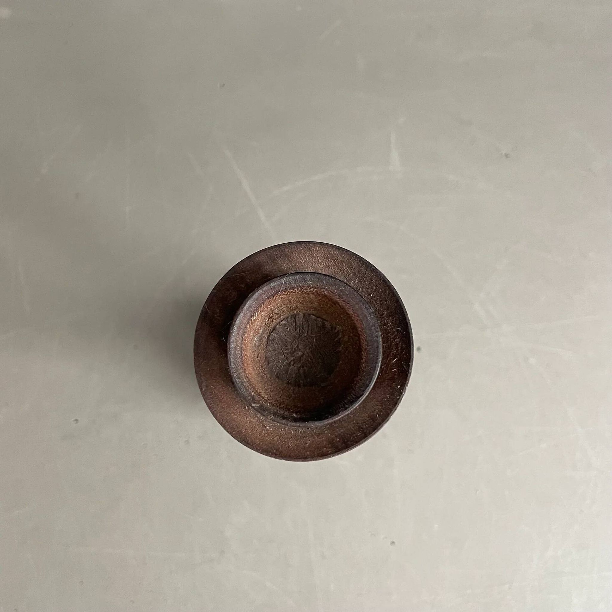 Carved wooden candlestick - 19.5cm
