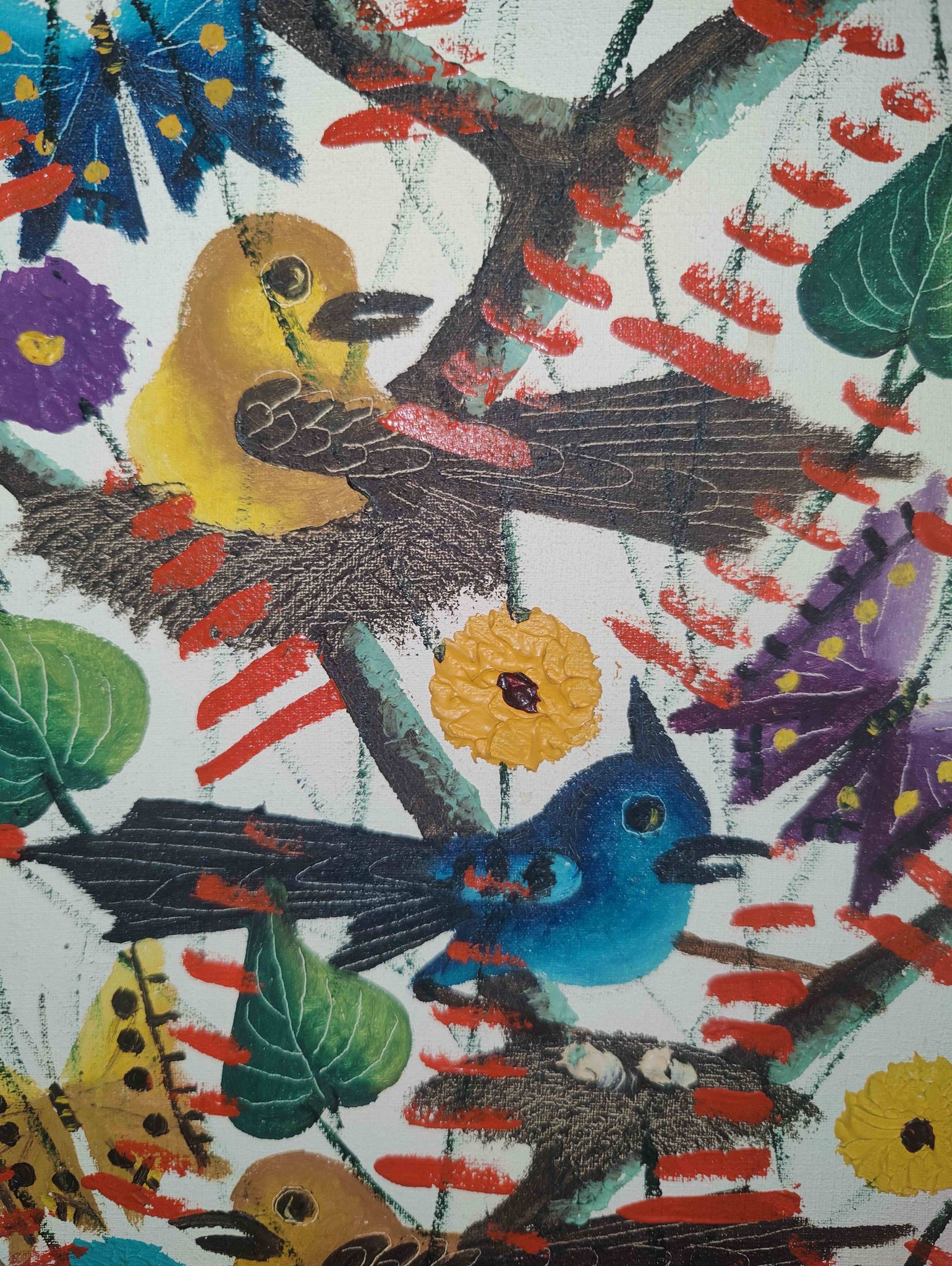 Tableau Oiseaux du peintre Decourcelle Gourgue