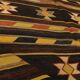 6x10 Dark Brown & Yellow Striped Handmade Wool Kilim Rug, 170x312 Cm
