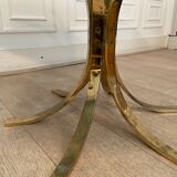 Brass coffee table and smoked glass, 1970s
