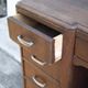 Art deco desk, oak minister's office, large 2-box desk, drawer desk, 40's
