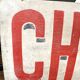 Ancien panneau bois lettrage peint vintage