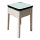 Tabouret à cirage en bois et formica, années 60