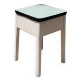 Tabouret à cirage en bois et formica, années 60