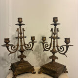 Pair of candelabra, 19th century candlesticks