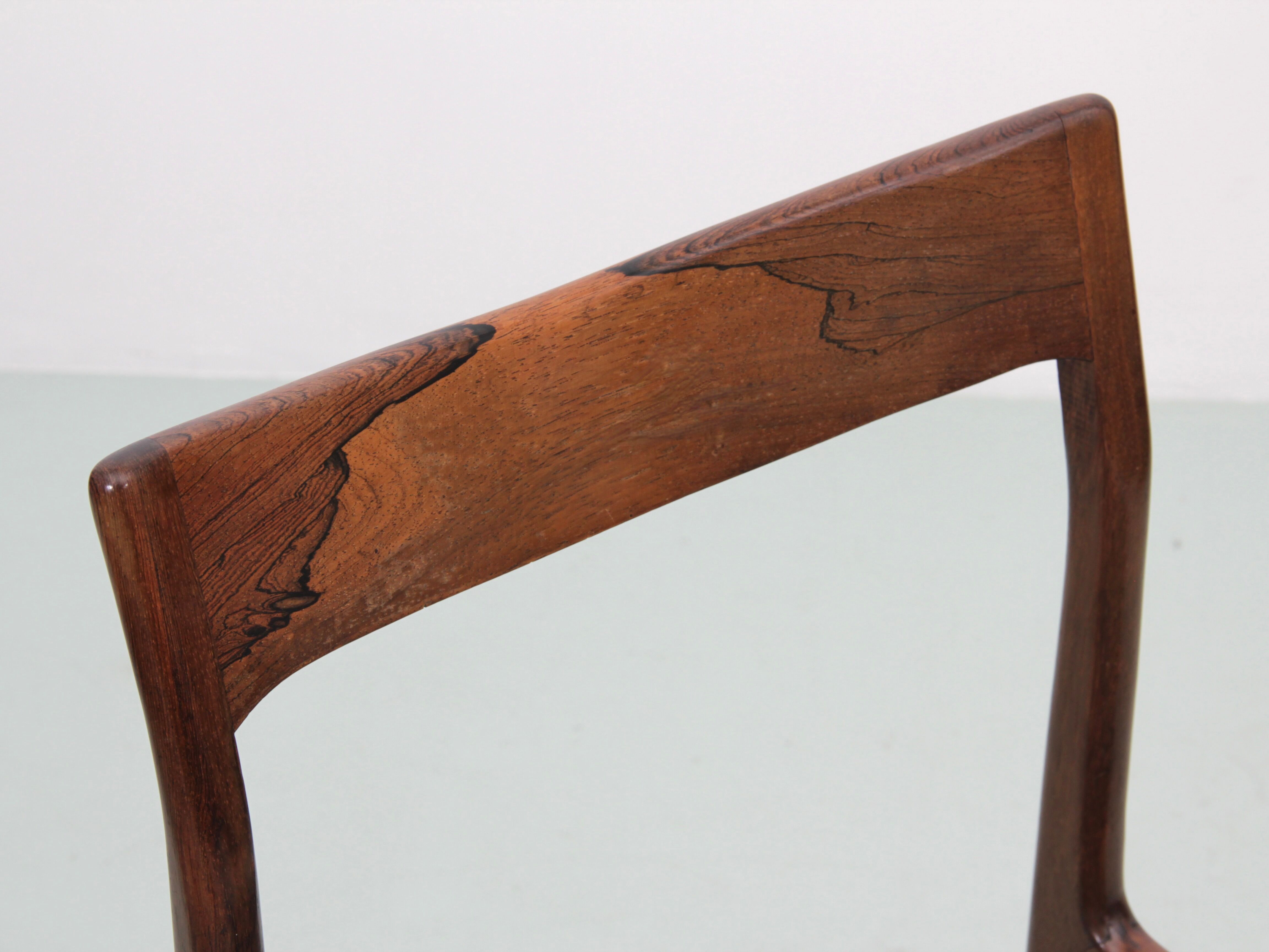 Suite of 6 Scandinavian rosewood chairs from Rio