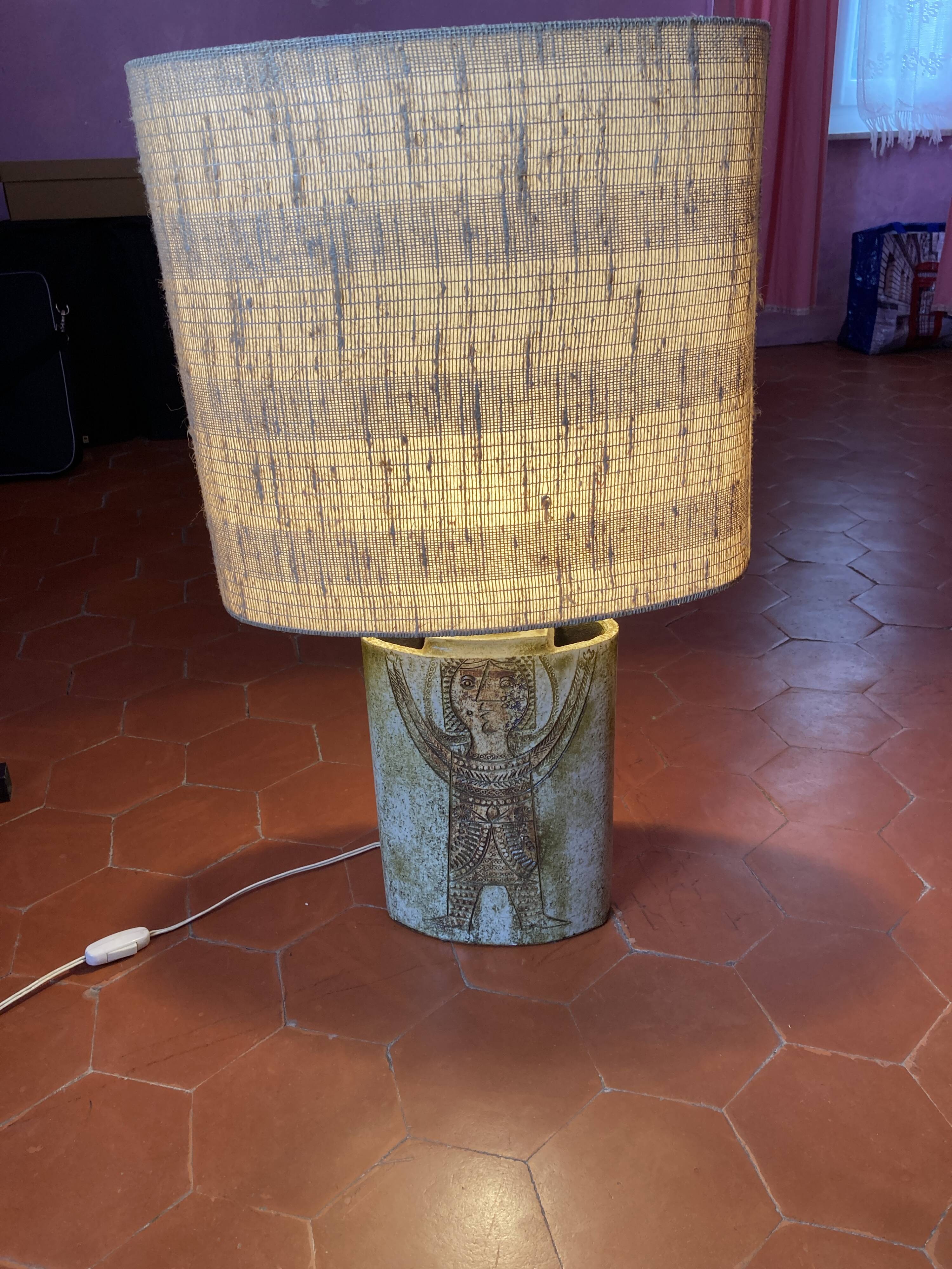 Vintage Roger Capron and Jean Derval ceramic lamp