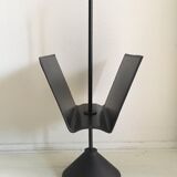 Minimalist Black Italian Magazine Rack by Porada Arredi, 1980s