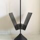 Minimalist Black Italian Magazine Rack by Porada Arredi, 1980s
