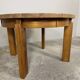 Round table with 1 extension in solid elm Regain, diameter 120 cm.
