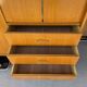 Large wardrobe / Vintage 1960s / 1970s wardrobe with glass doors & drawers