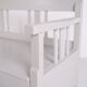 Antique storage bench – grey painted – pine wood – 1860s