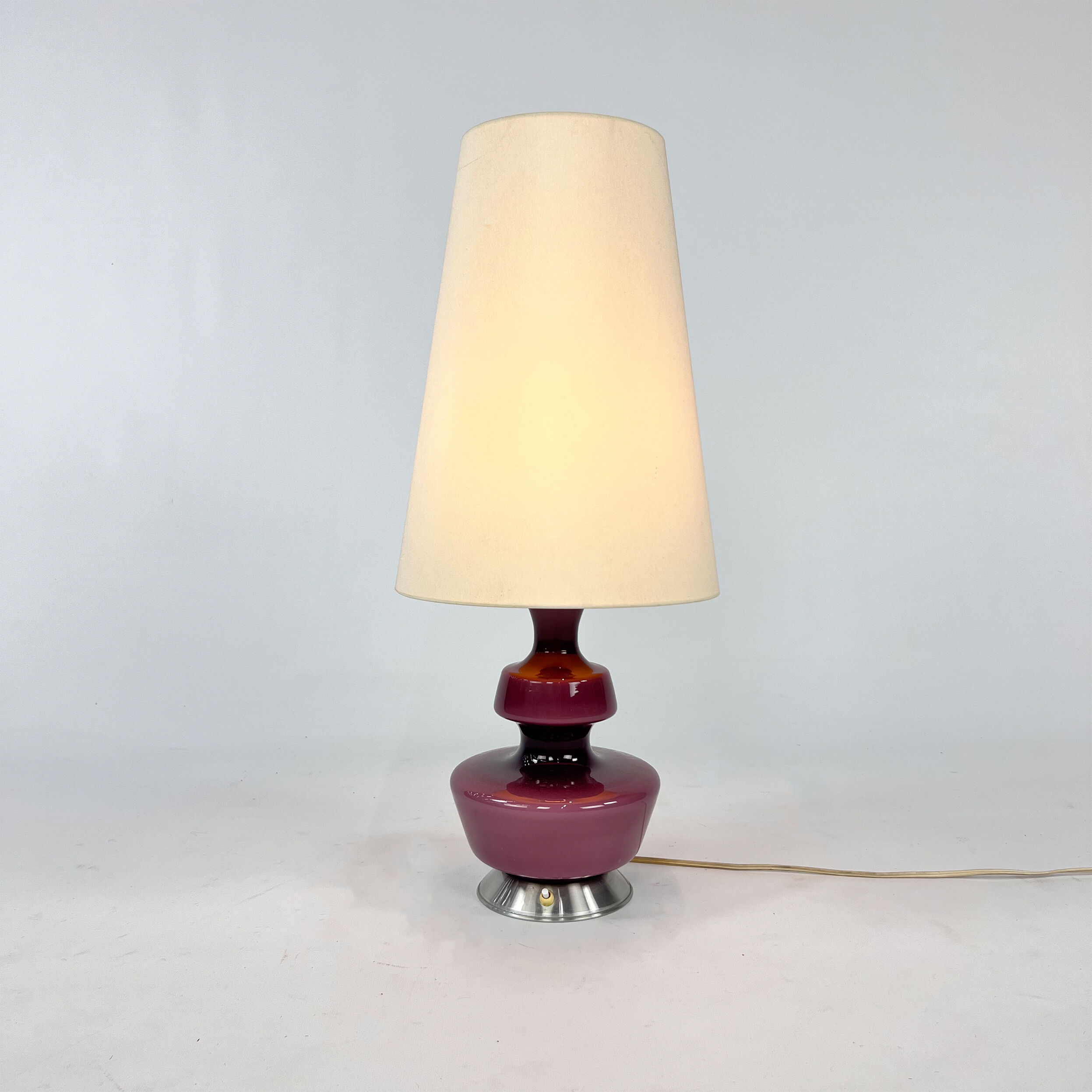 Mid century danish table lamp by holmegaard, 1960s