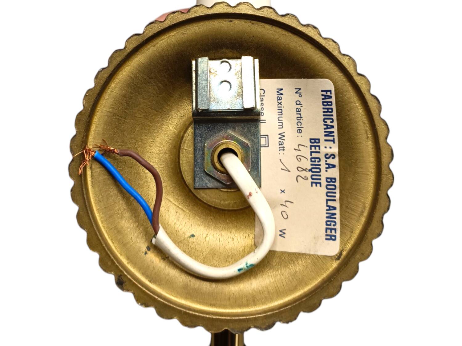 Vintage Sconce S.A. Boulanger - Belgium