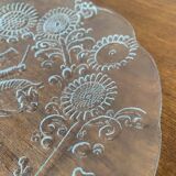 Vintage Swedish glass plate Doran by Goran Warff for Kosta Boda