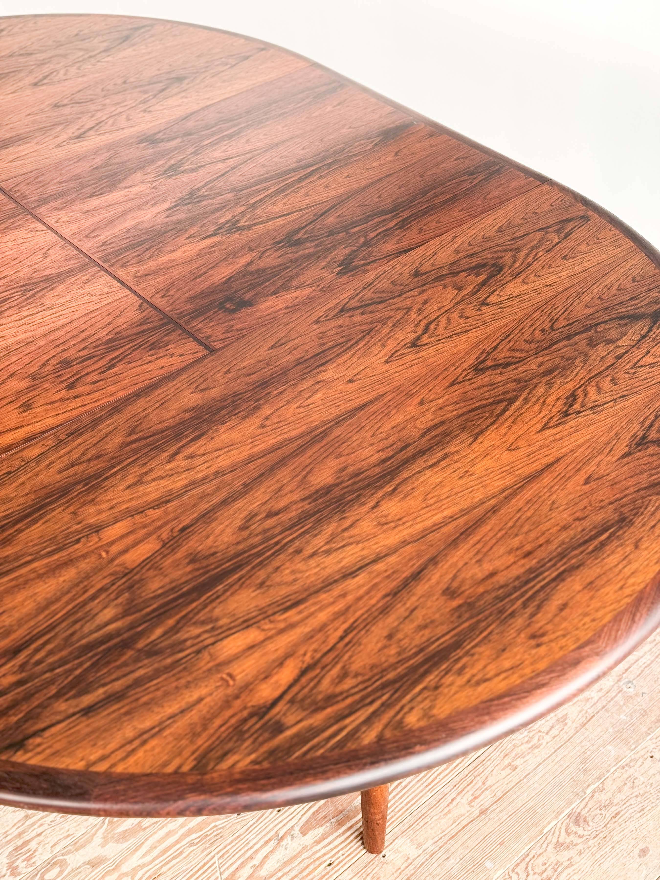 Table à manger danoise Mid-Century Modern en palissandre, Niels O. Møller