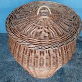 Basket 57cm woven rattan pot shape