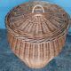 Basket 57cm woven rattan pot shape