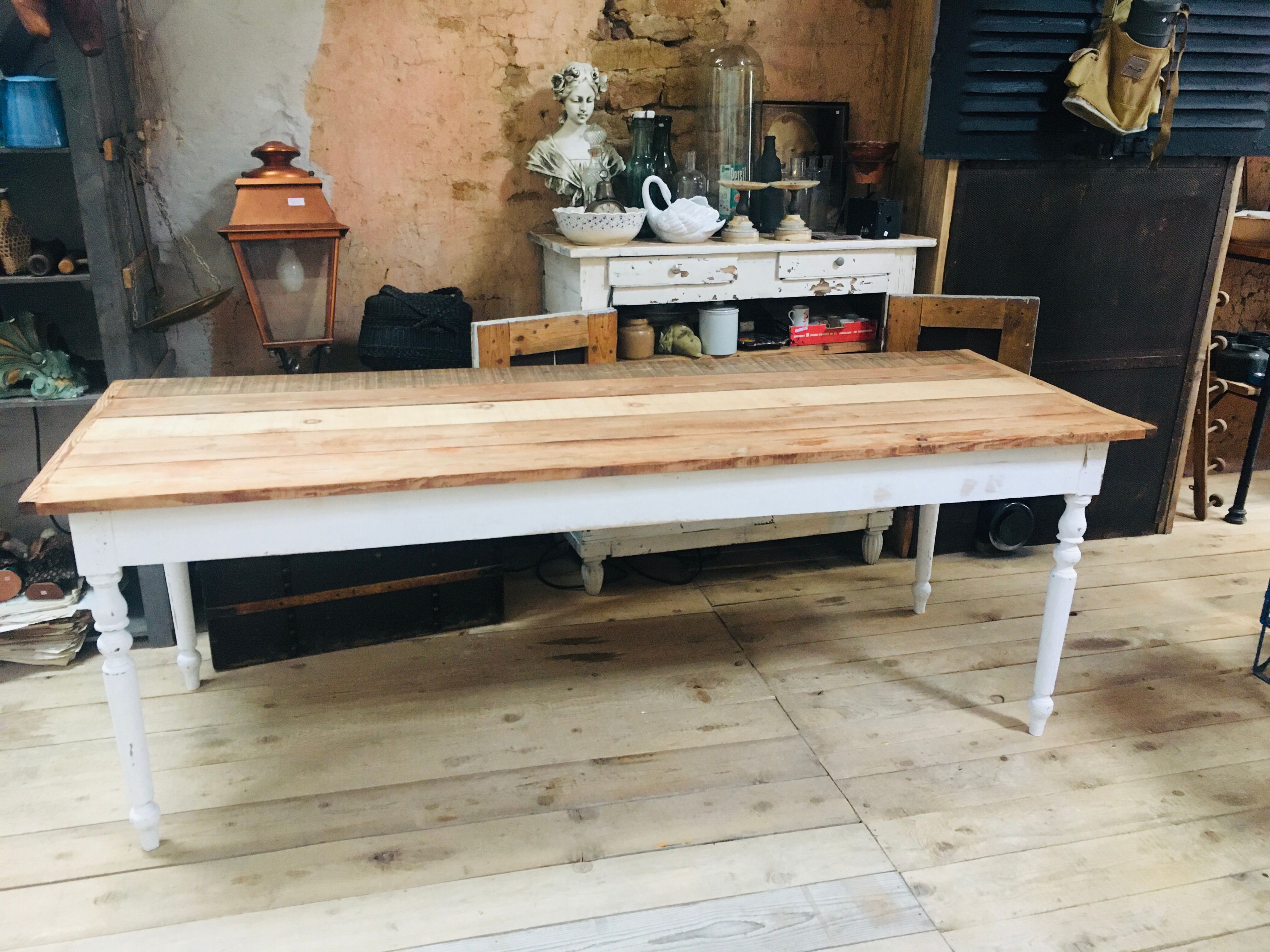 Large white fir country table 1930s