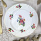 4 small plates iron earth salins model "anny" floral pattern