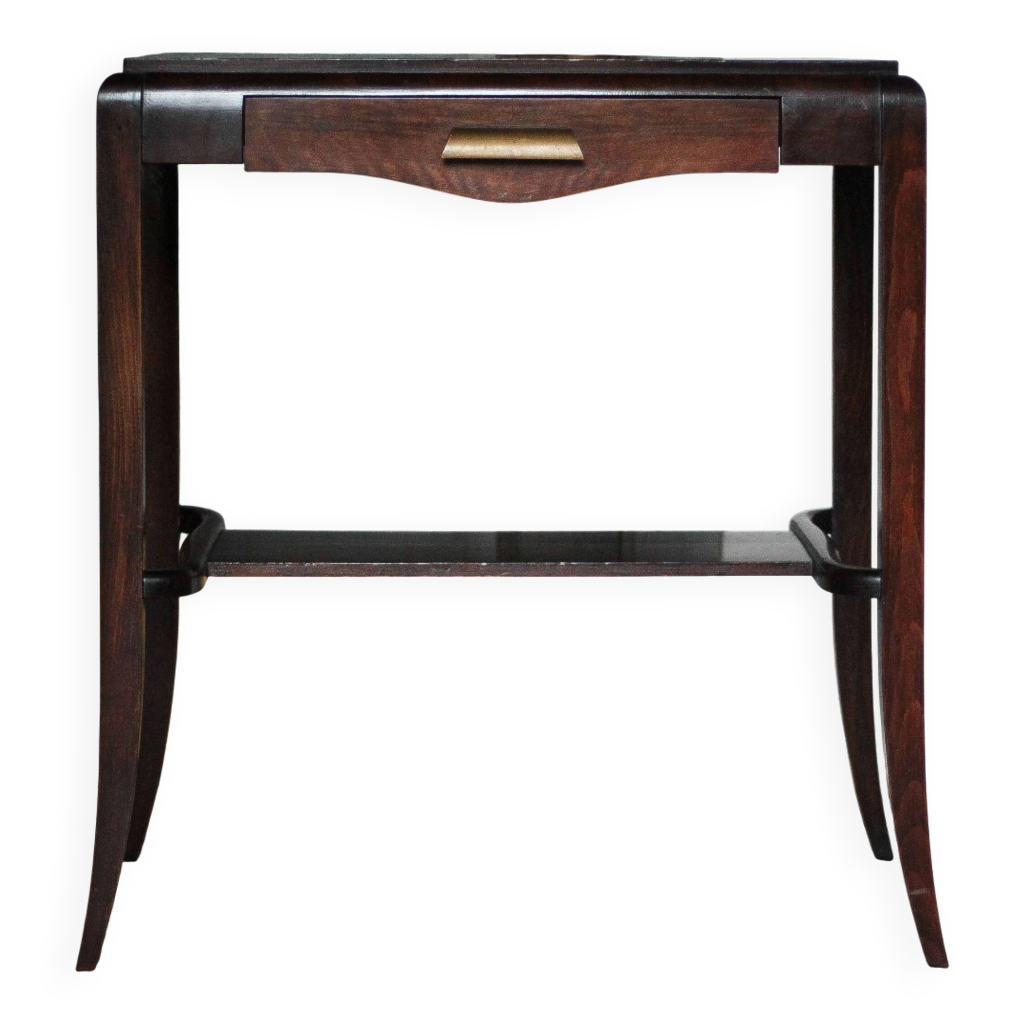Table vintage, table bois avec 1 tiroir, console art déco, table d'appoint