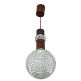 Suspension en verre et bois, 1960