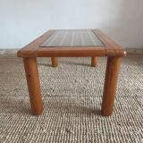 Pine and glass coffee table