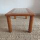 Pine and glass coffee table