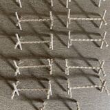 11 knife holders vintage silver metal