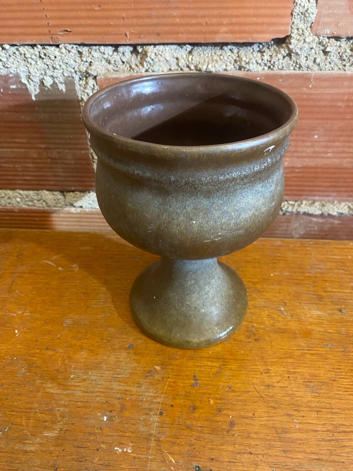 Chalice tankard antique strehla grey stoneware gdr germany vintage