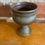 Chalice tankard antique strehla grey stoneware gdr germany vintage