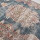 Faded Navy Blue Classic Vintage Persian Rug, 202x323 Cm